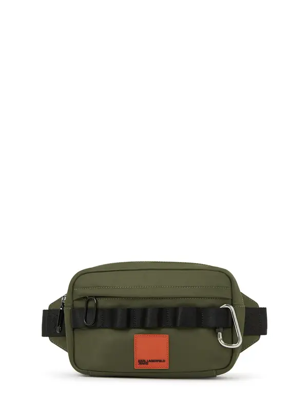 KARL LAGERFELD JEANS KARL LAGERFELD JEANS Pojasna torbica 'Canyon'  tamno zelena / narančasta / crna