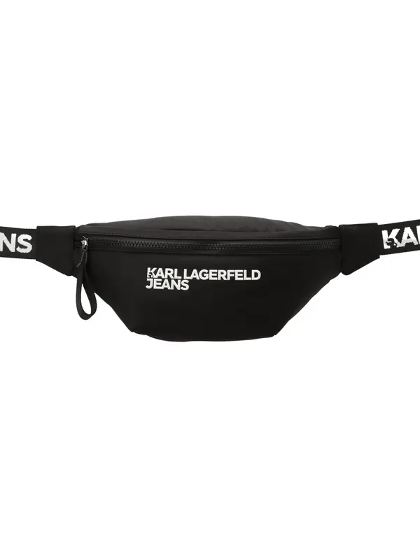 KARL LAGERFELD JEANS KARL LAGERFELD JEANS Pojasna torbica 'ESSENTIAL'  crna / bijela
