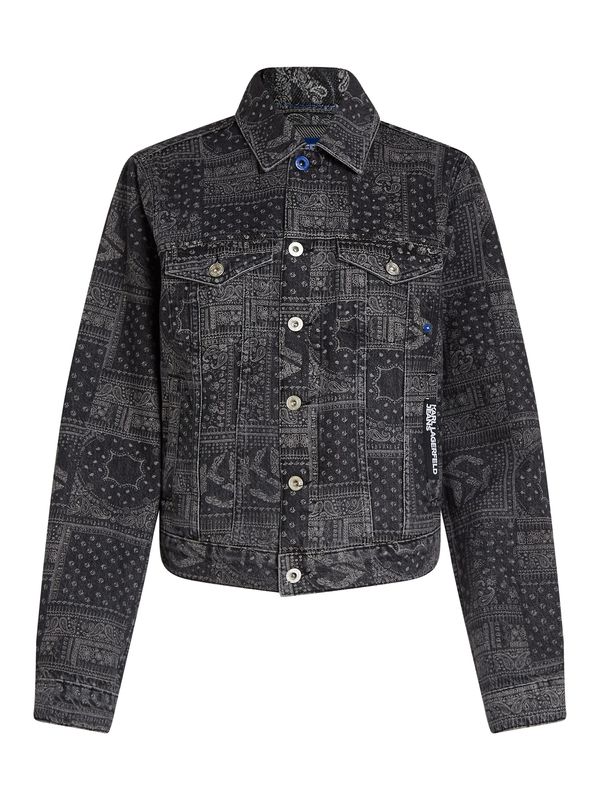 KARL LAGERFELD JEANS KARL LAGERFELD JEANS Prijelazna jakna 'Bandana'  crna