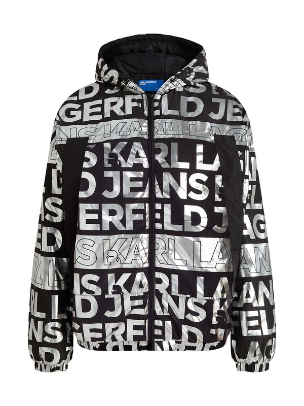 KARL LAGERFELD JEANS KARL LAGERFELD JEANS Prijelazna jakna  crna / srebro