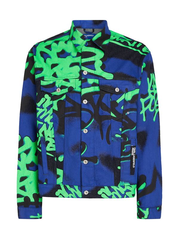 KARL LAGERFELD JEANS KARL LAGERFELD JEANS Prijelazna jakna  plava / svijetlozelena / crna
