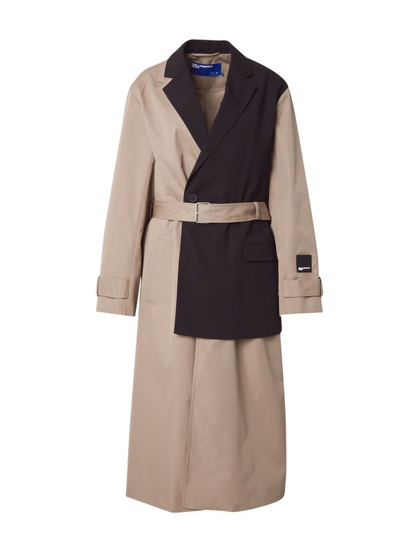 KARL LAGERFELD JEANS KARL LAGERFELD JEANS Prijelazni kaput  svijetlosmeđa / crna