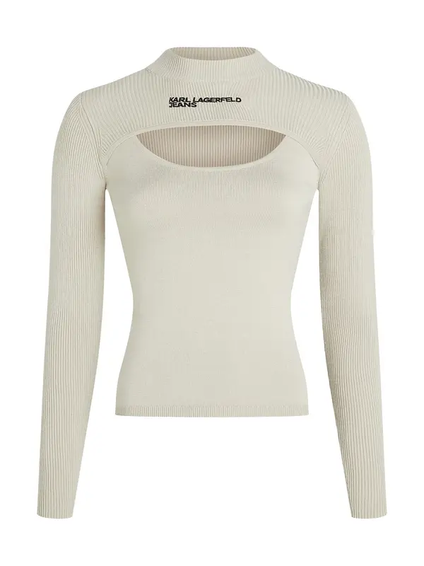 KARL LAGERFELD JEANS KARL LAGERFELD JEANS Pulover  crna / prljavo bijela