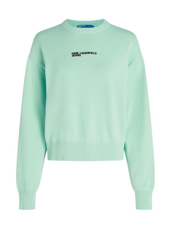 KARL LAGERFELD JEANS KARL LAGERFELD JEANS Pulover  pastelno zelena / crna