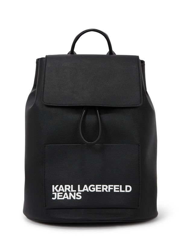 KARL LAGERFELD JEANS KARL LAGERFELD JEANS Ruksak ' BACKPACK MIT UMSCHLAGKLAPPE '  crna