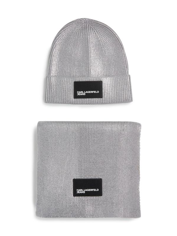 KARL LAGERFELD JEANS KARL LAGERFELD JEANS Šal  crna / srebro / bijela