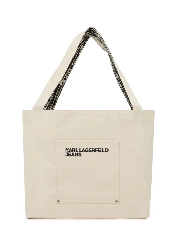 KARL LAGERFELD JEANS KARL LAGERFELD JEANS Shopper torba  bež / crna