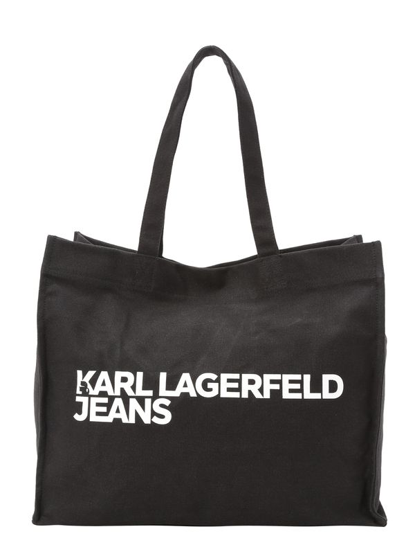 KARL LAGERFELD JEANS KARL LAGERFELD JEANS Shopper torba  crna / prljavo bijela