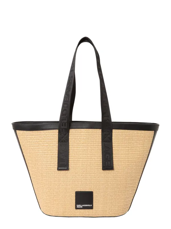 KARL LAGERFELD JEANS KARL LAGERFELD JEANS Shopper torba  pijesak / crna