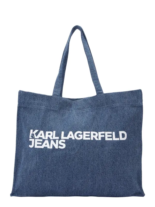 KARL LAGERFELD JEANS KARL LAGERFELD JEANS Shopper torba  plavi traper / bijela