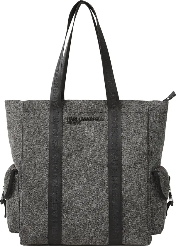 KARL LAGERFELD JEANS KARL LAGERFELD JEANS Shopper torba  siva / crna