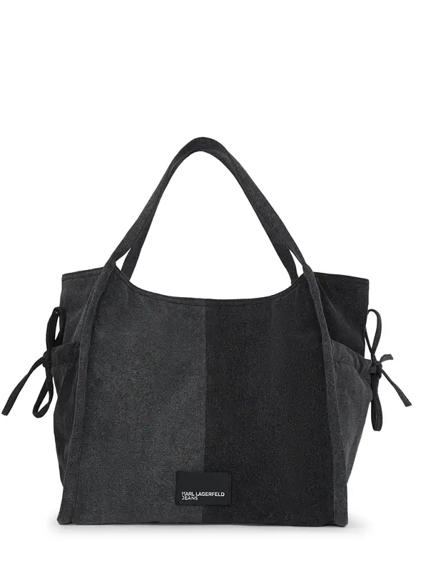 KARL LAGERFELD JEANS KARL LAGERFELD JEANS Shopper torba  sivi traper / crni traper