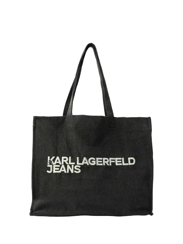 KARL LAGERFELD JEANS KARL LAGERFELD JEANS Shopper torba  svijetlosiva / crna