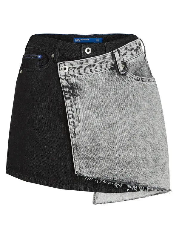 KARL LAGERFELD JEANS KARL LAGERFELD JEANS Suknja  sivi traper / crna