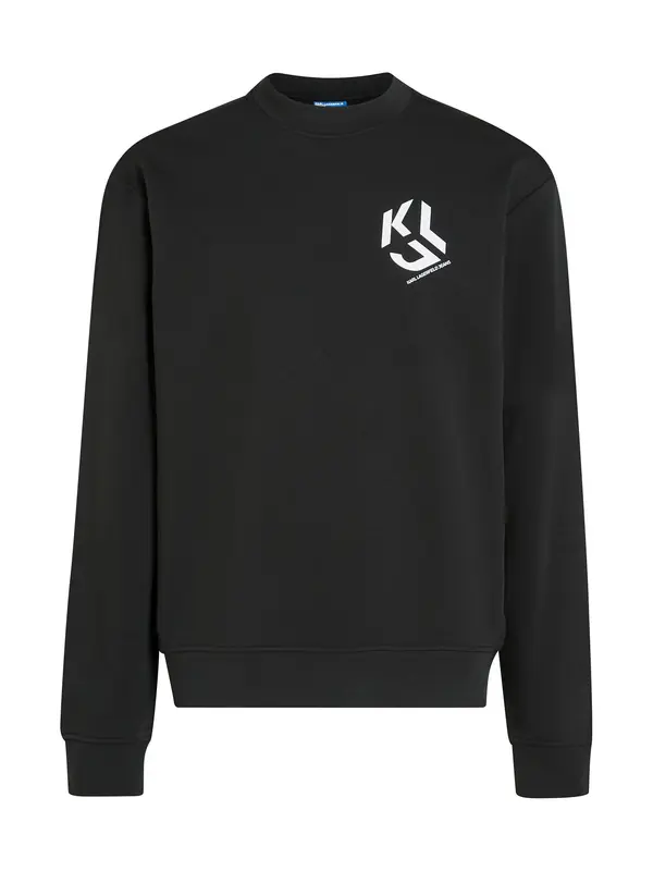 KARL LAGERFELD JEANS KARL LAGERFELD JEANS Sweater majica  crna / bijela