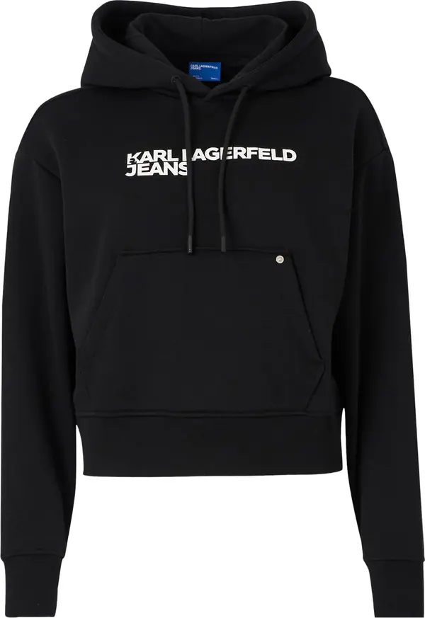 KARL LAGERFELD JEANS KARL LAGERFELD JEANS Sweater majica  crna / bijela