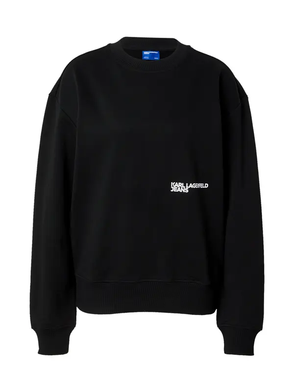 KARL LAGERFELD JEANS KARL LAGERFELD JEANS Sweater majica  crna / bijela
