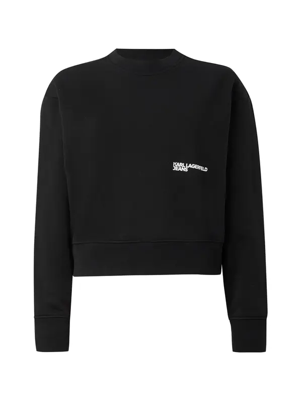 KARL LAGERFELD JEANS KARL LAGERFELD JEANS Sweater majica  crna / bijela