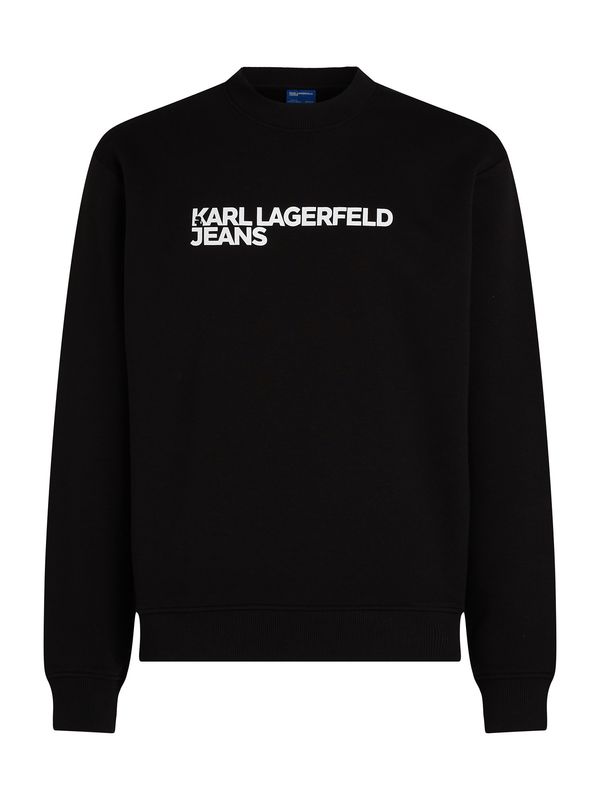 KARL LAGERFELD JEANS KARL LAGERFELD JEANS Sweater majica  crna / bijela