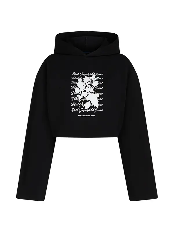 KARL LAGERFELD JEANS KARL LAGERFELD JEANS Sweater majica  crna / bijela