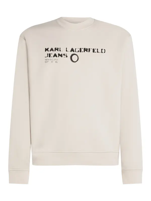 KARL LAGERFELD JEANS KARL LAGERFELD JEANS Sweater majica  crna / bijela