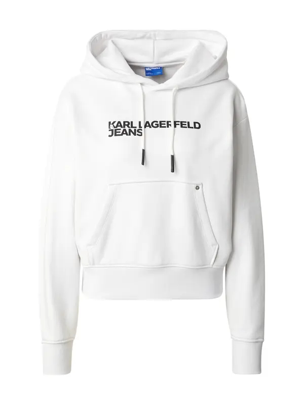 KARL LAGERFELD JEANS KARL LAGERFELD JEANS Sweater majica  crna / bijela