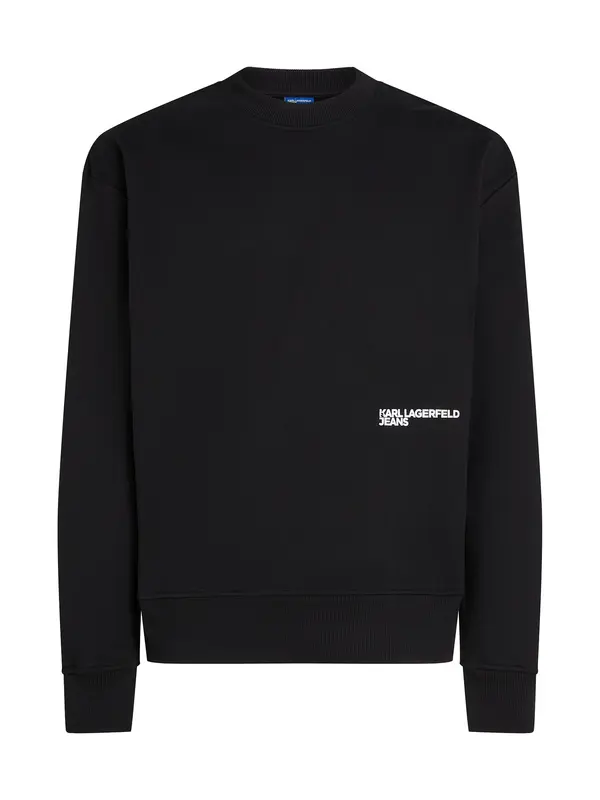 KARL LAGERFELD JEANS KARL LAGERFELD JEANS Sweater majica  crna / bijela