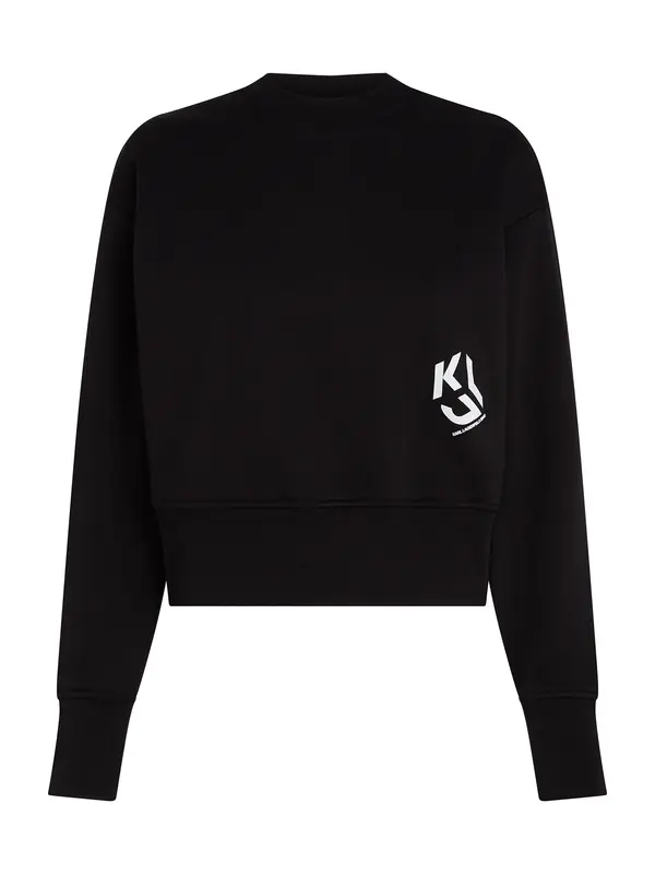 KARL LAGERFELD JEANS KARL LAGERFELD JEANS Sweater majica  crna / bijela