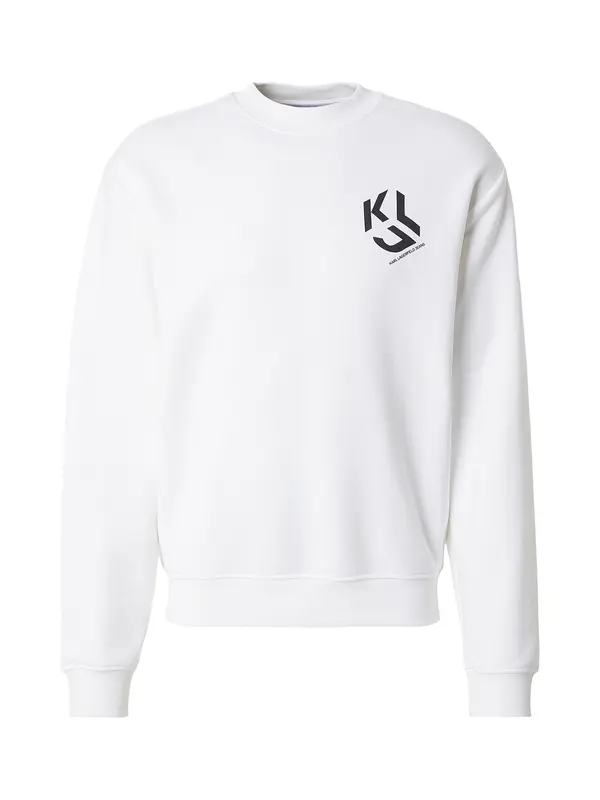 KARL LAGERFELD JEANS KARL LAGERFELD JEANS Sweater majica  crna / vuneno bijela
