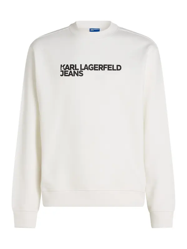 KARL LAGERFELD JEANS KARL LAGERFELD JEANS Sweater majica 'ESSENTIAL'  crna / bijela