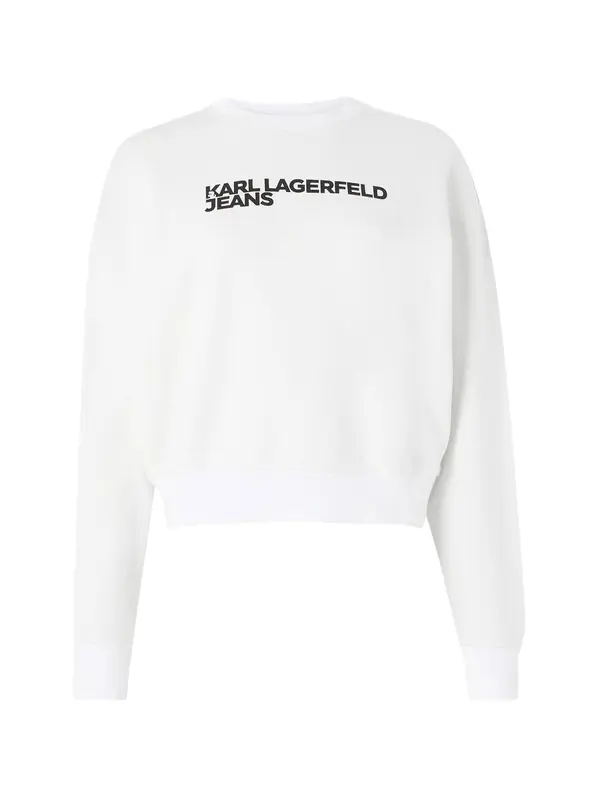 KARL LAGERFELD JEANS KARL LAGERFELD JEANS Sweater majica 'ESSENTIAL'  crna / bijela