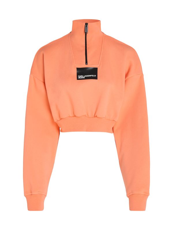 KARL LAGERFELD JEANS KARL LAGERFELD JEANS Sweater majica  koraljna / crna