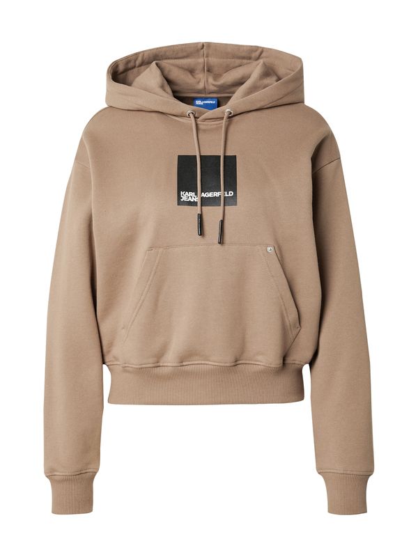 KARL LAGERFELD JEANS KARL LAGERFELD JEANS Sweater majica  svijetlosmeđa / crna / prljavo bijela