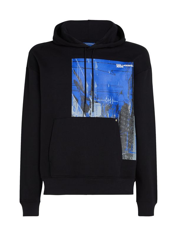 KARL LAGERFELD JEANS KARL LAGERFELD JEANS Sweater majica 'Tokyo'  plava / crna