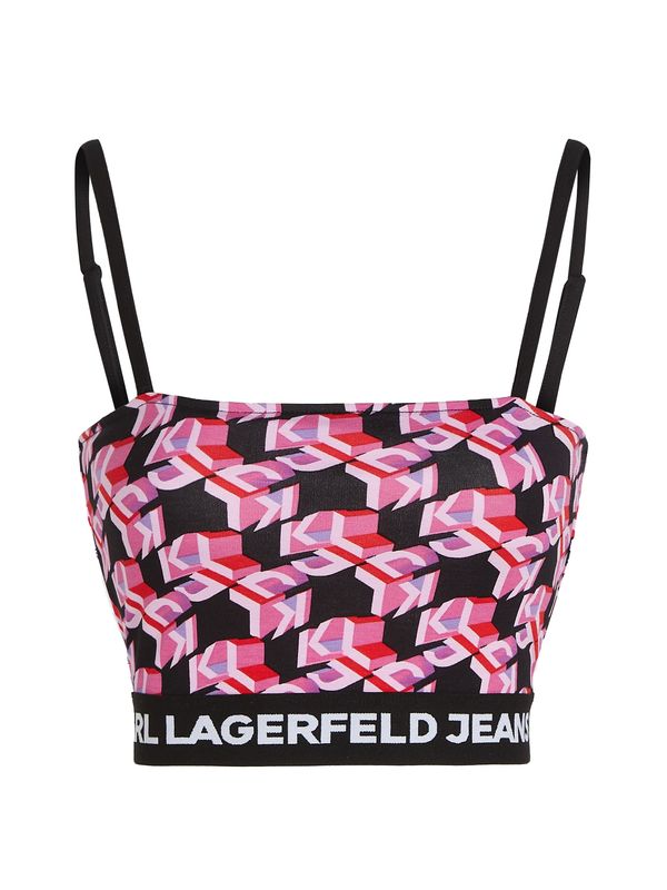 KARL LAGERFELD JEANS KARL LAGERFELD JEANS Top  roza / svijetlocrvena / crna / bijela