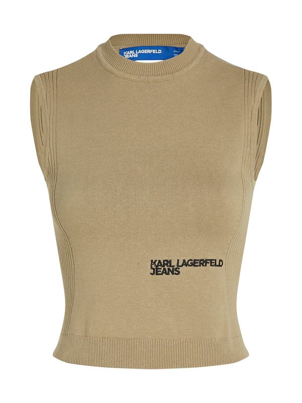 KARL LAGERFELD JEANS KARL LAGERFELD JEANS Top s naramenicama  maslinasta / crna