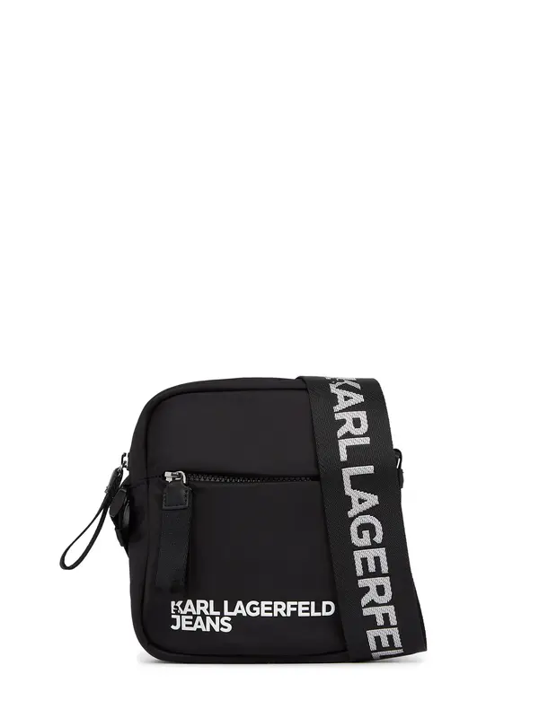 KARL LAGERFELD JEANS KARL LAGERFELD JEANS Torba preko ramena  crna / bijela