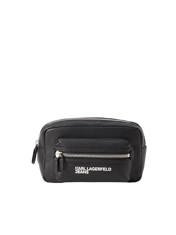 KARL LAGERFELD JEANS KARL LAGERFELD JEANS Torba preko ramena 'ESSENTIAL'  crna / bijela