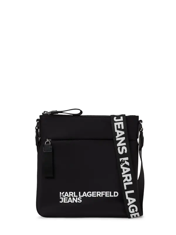 KARL LAGERFELD JEANS KARL LAGERFELD JEANS Torba preko ramena 'Essential'  crna / bijela