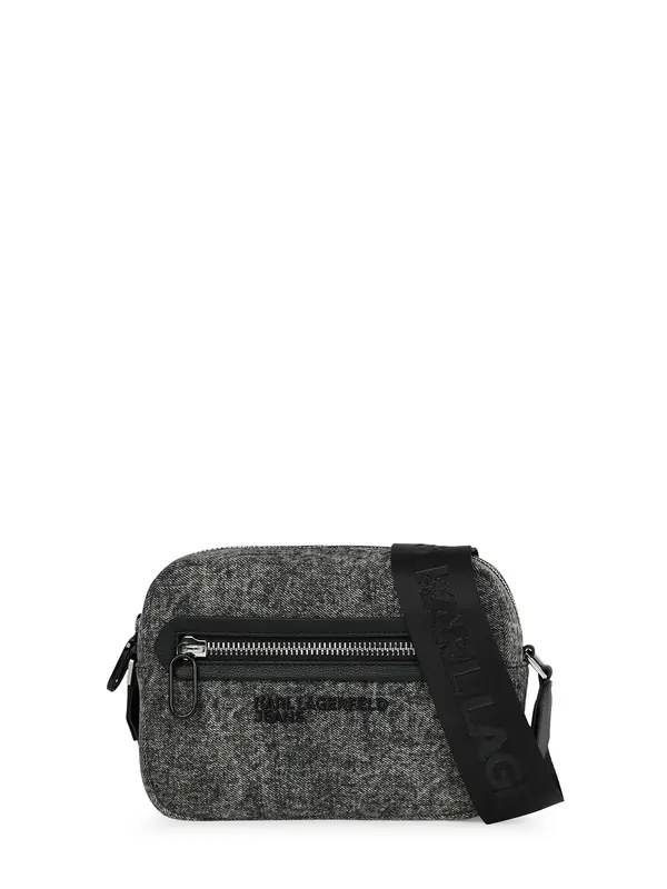 KARL LAGERFELD JEANS KARL LAGERFELD JEANS Torba preko ramena 'Essential'  crna / crna melange