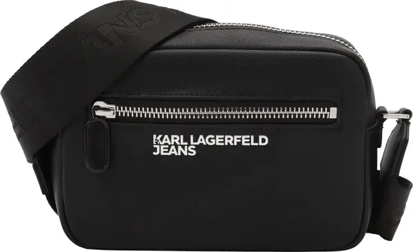 KARL LAGERFELD JEANS KARL LAGERFELD JEANS Torba preko ramena 'ESSENTIAL GRAINY'  crna