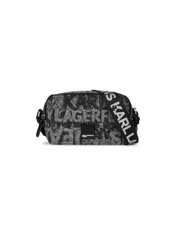 KARL LAGERFELD JEANS KARL LAGERFELD JEANS Torba preko ramena  sivi traper / crni traper / bijela