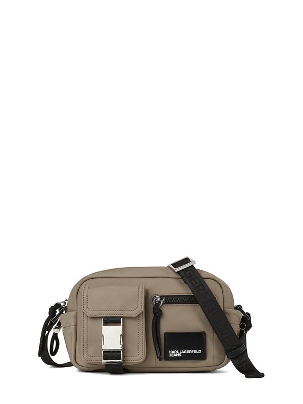 KARL LAGERFELD JEANS KARL LAGERFELD JEANS Torba preko ramena ' UTILITY '  taupe siva / crna