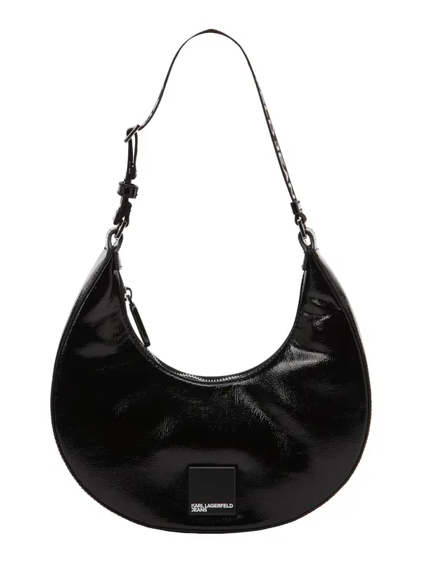 KARL LAGERFELD JEANS KARL LAGERFELD JEANS Torba za na rame 'GLOSSY'  crna / bijela