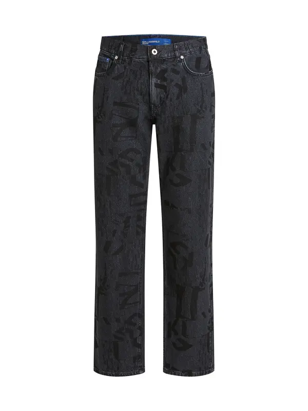 KARL LAGERFELD JEANS KARL LAGERFELD JEANS Traperice  crna / crni traper