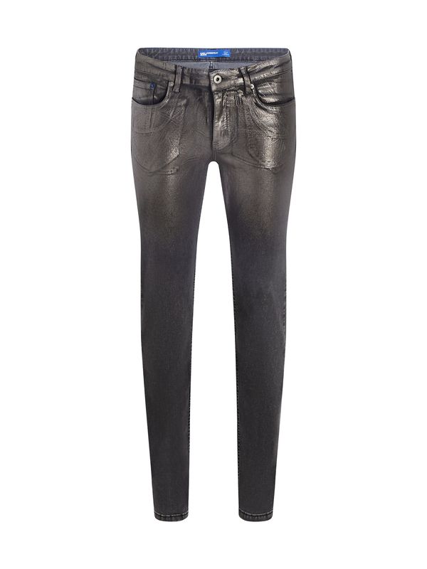 KARL LAGERFELD JEANS KARL LAGERFELD JEANS Traperice  crna / srebro