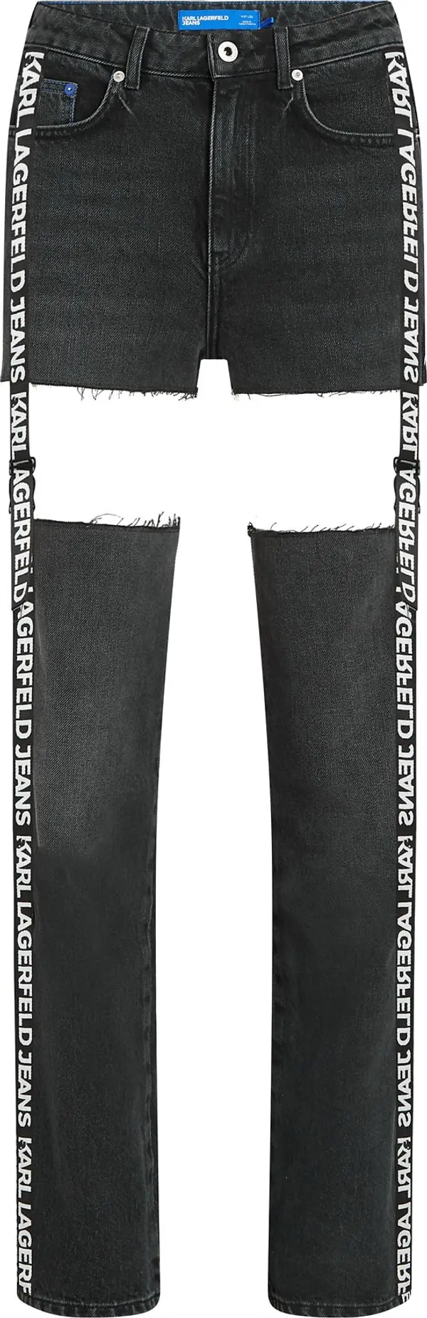 KARL LAGERFELD JEANS KARL LAGERFELD JEANS Traperice  crni traper / bijela