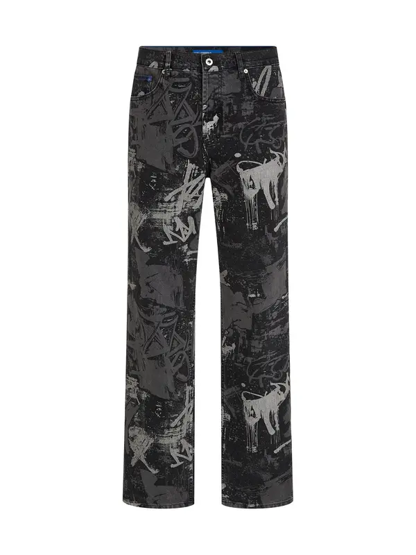 KARL LAGERFELD JEANS KARL LAGERFELD JEANS Traperice  siva / svijetlosiva / crna