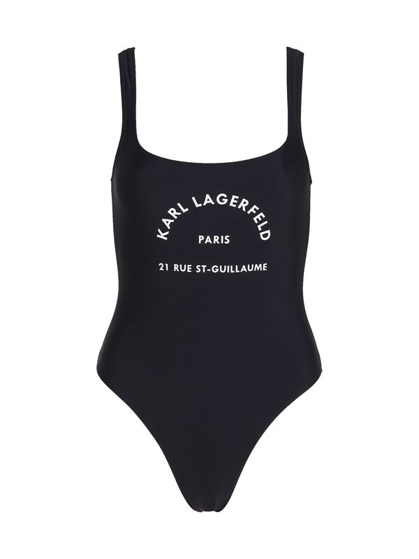 Karl Lagerfeld Karl Lagerfeld Jednodijelni kupaći kostim  crna / bijela