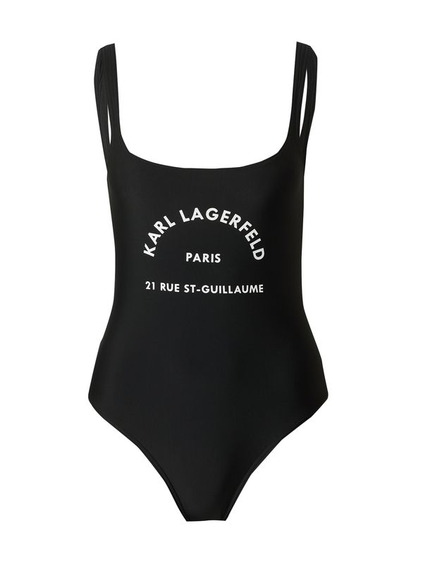 Karl Lagerfeld Karl Lagerfeld Jednodijelni kupaći kostim 'Rue St-Guillaume'  crna / bijela